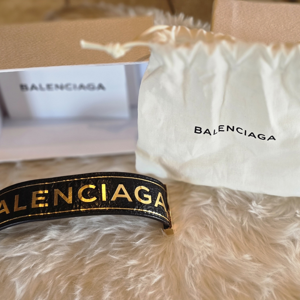 Balenciaga Black and Gold Bracelet - Picture 1 of 7